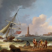 Jakob Philipp Hackert, naufragio fuori dal porto di Livorno,1770.